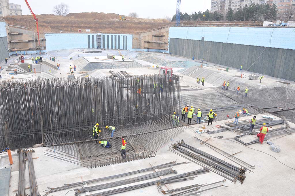 Large-scale construction works in Bucharest